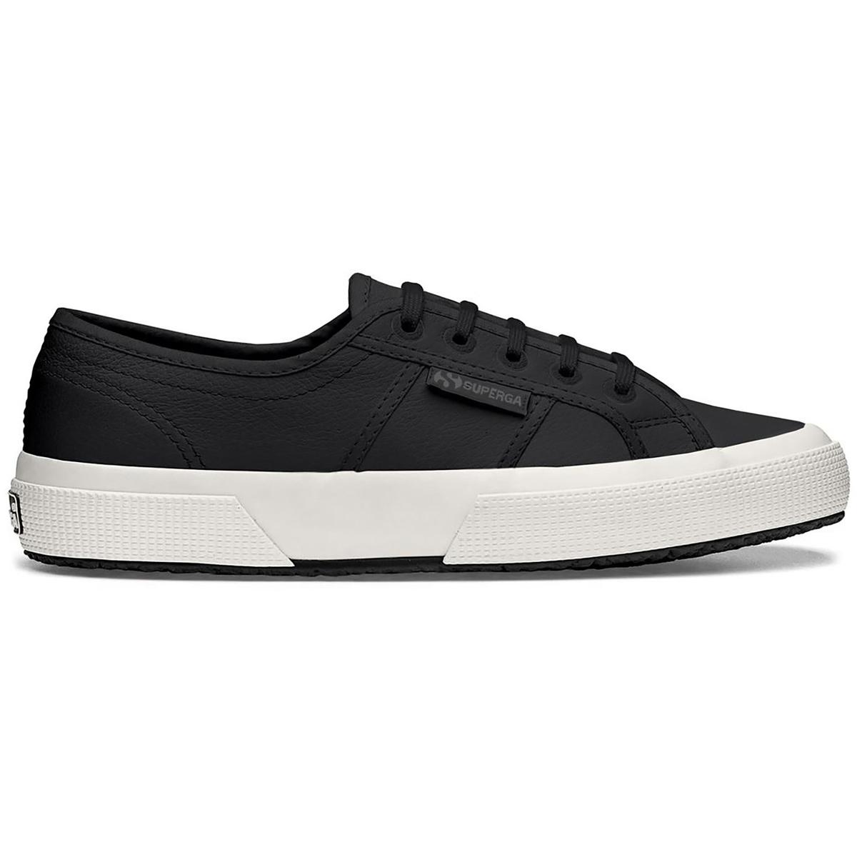 Superga 2750 Tumbled Leather Shoe Black