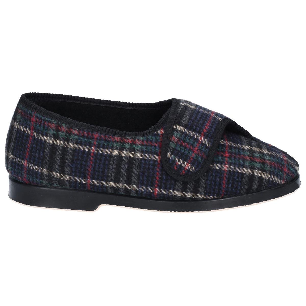 GBS Bill Touch Fastening Slipper Check Textile Upper, Pattern - Picture 6 of 28