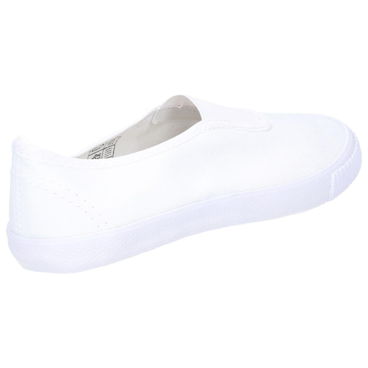 Mirak Plimsolls Gusset Slip On White childrens