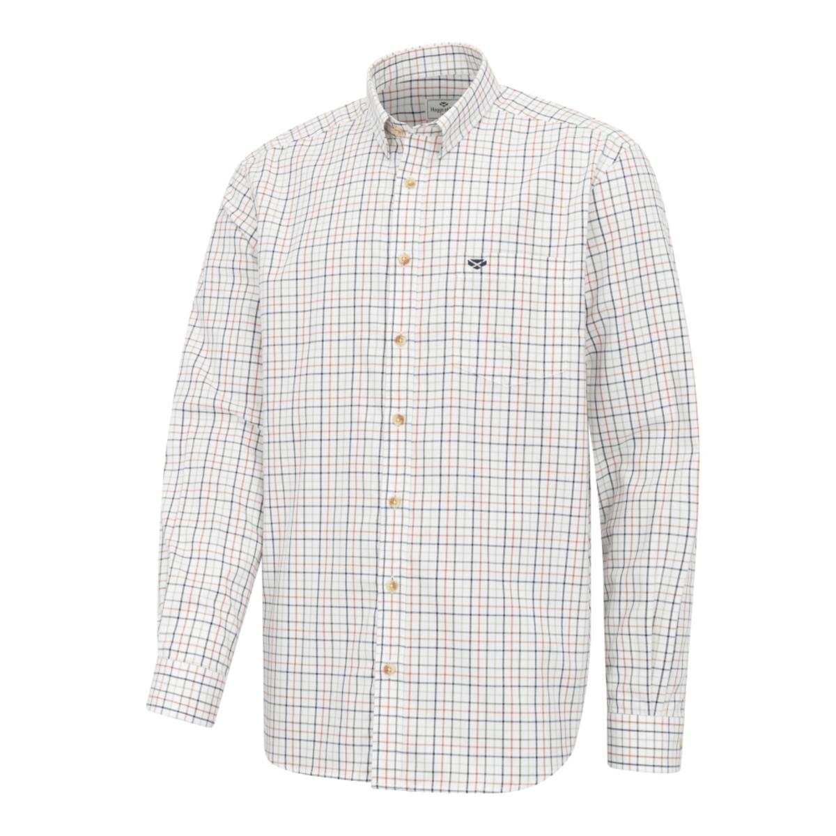 Hoggs of Fife Inverness Cotton Tattersall Shirt Navy/Rust