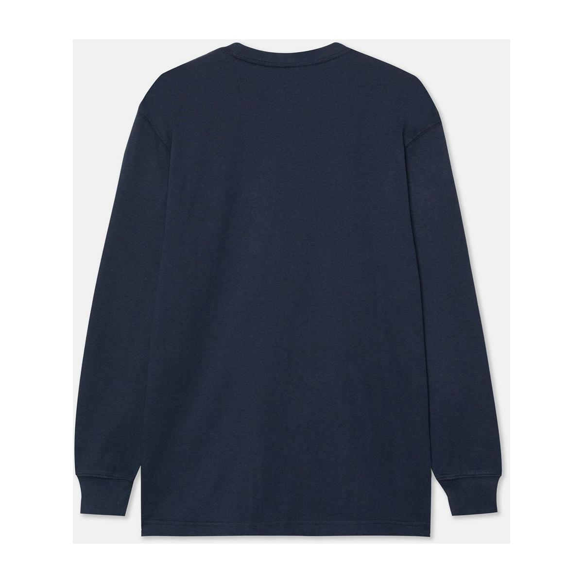 Dickies Pocket Tee Long Sleeve Navy - Picture 8 of 31