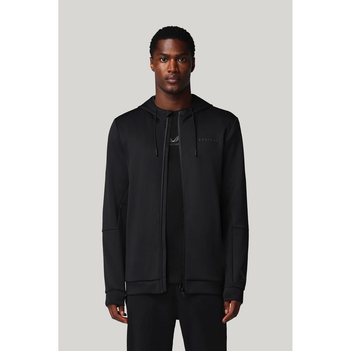 Castore FLEX FULL ZIP HOODIE CASTORE BLACK/CASTORE GUNMETAL