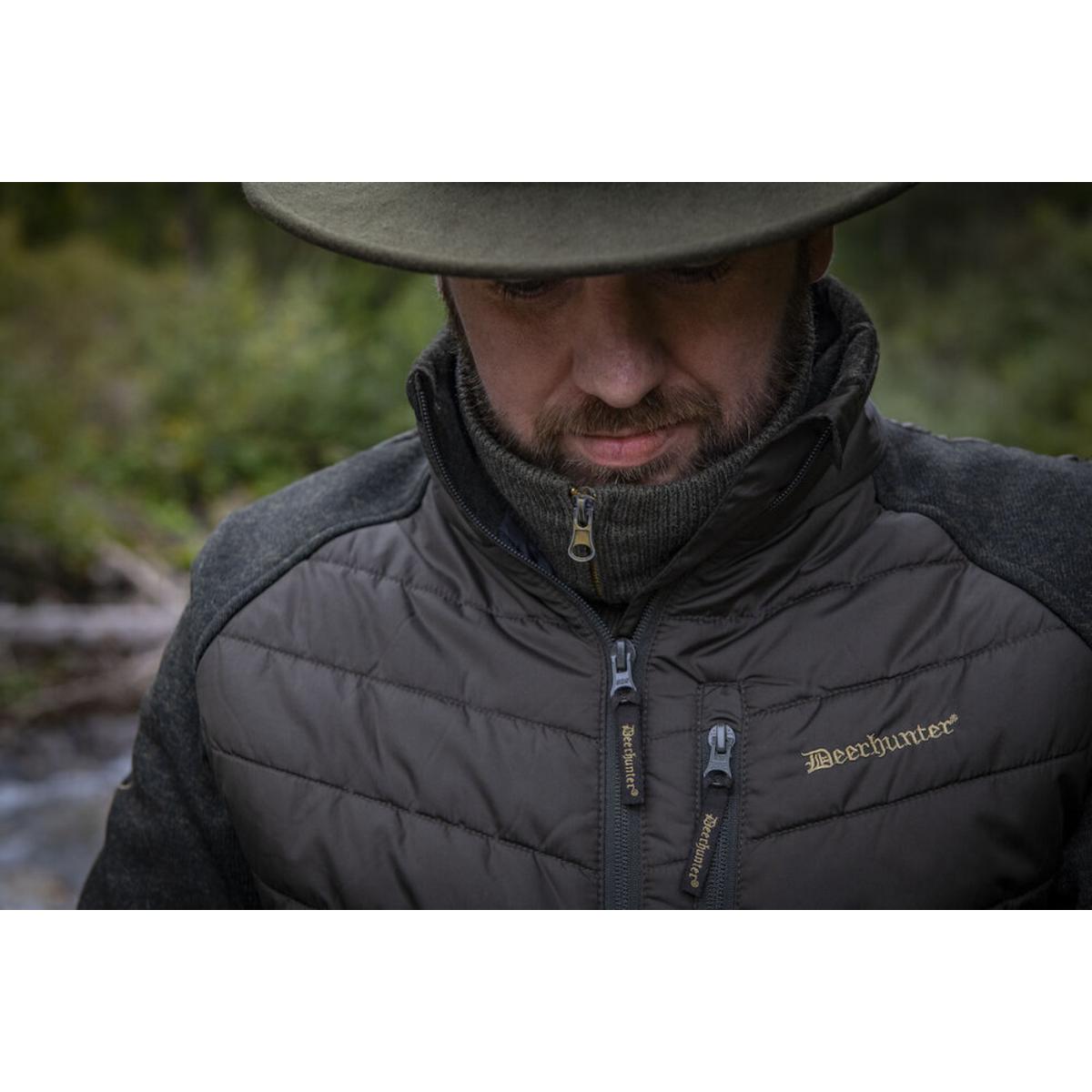 Deerhunter Moor Padded Jacket with Knit – Brown Leaf