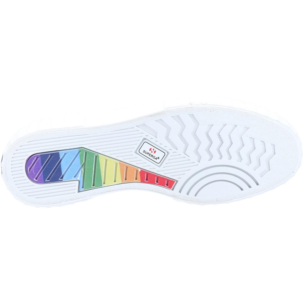 Superga 2630 Stripe Rainbow White/Rainbow  Vulcanized natural rubber sole, Brea - Picture 7 of 19