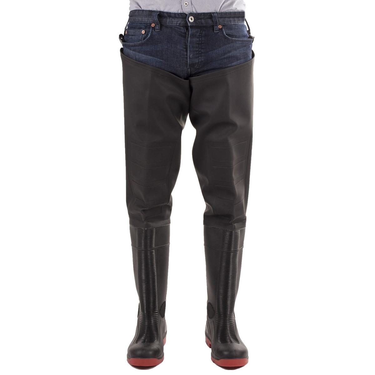 Amblers Safety Rhone Thigh Safety Wader Black/Red