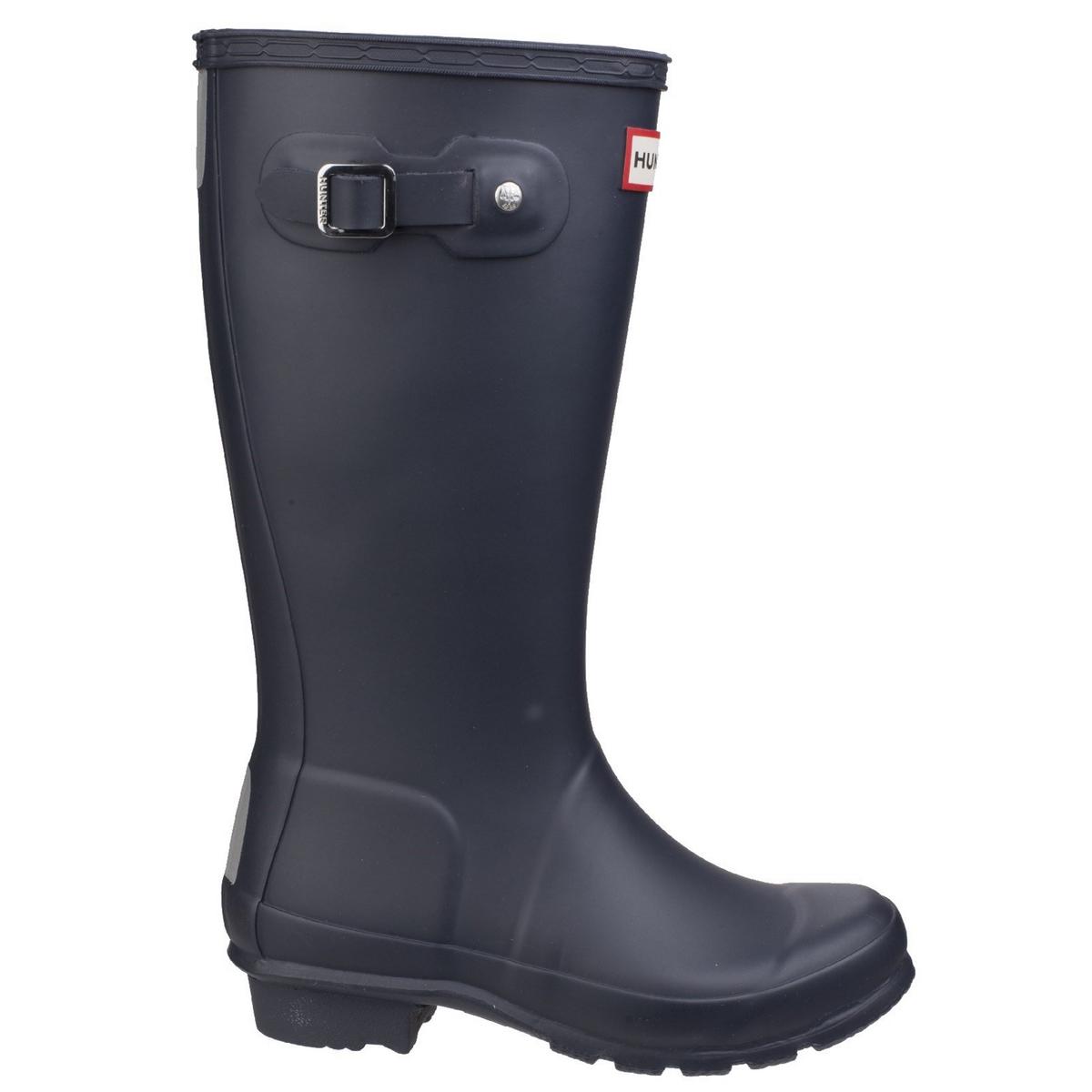 Hunter Original Kids Wellington Boots Navy Waterproof, Textile lining - Picture 9 of 36