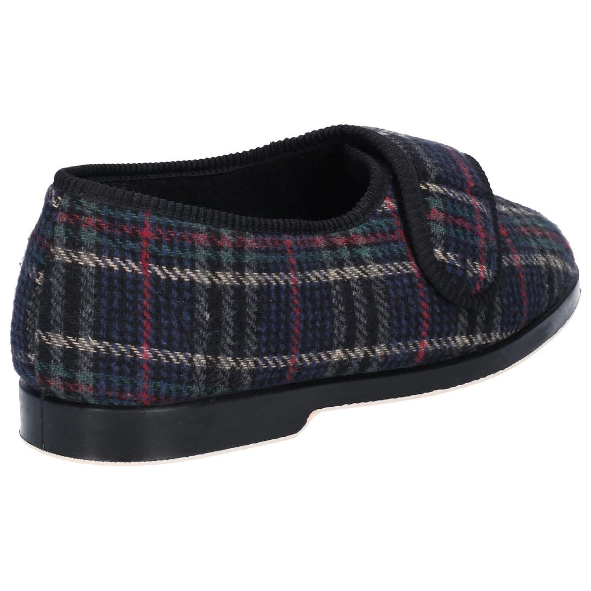 GBS Bill Touch Fastening Slipper Check Textile Upper, Pattern - Picture 5 of 28
