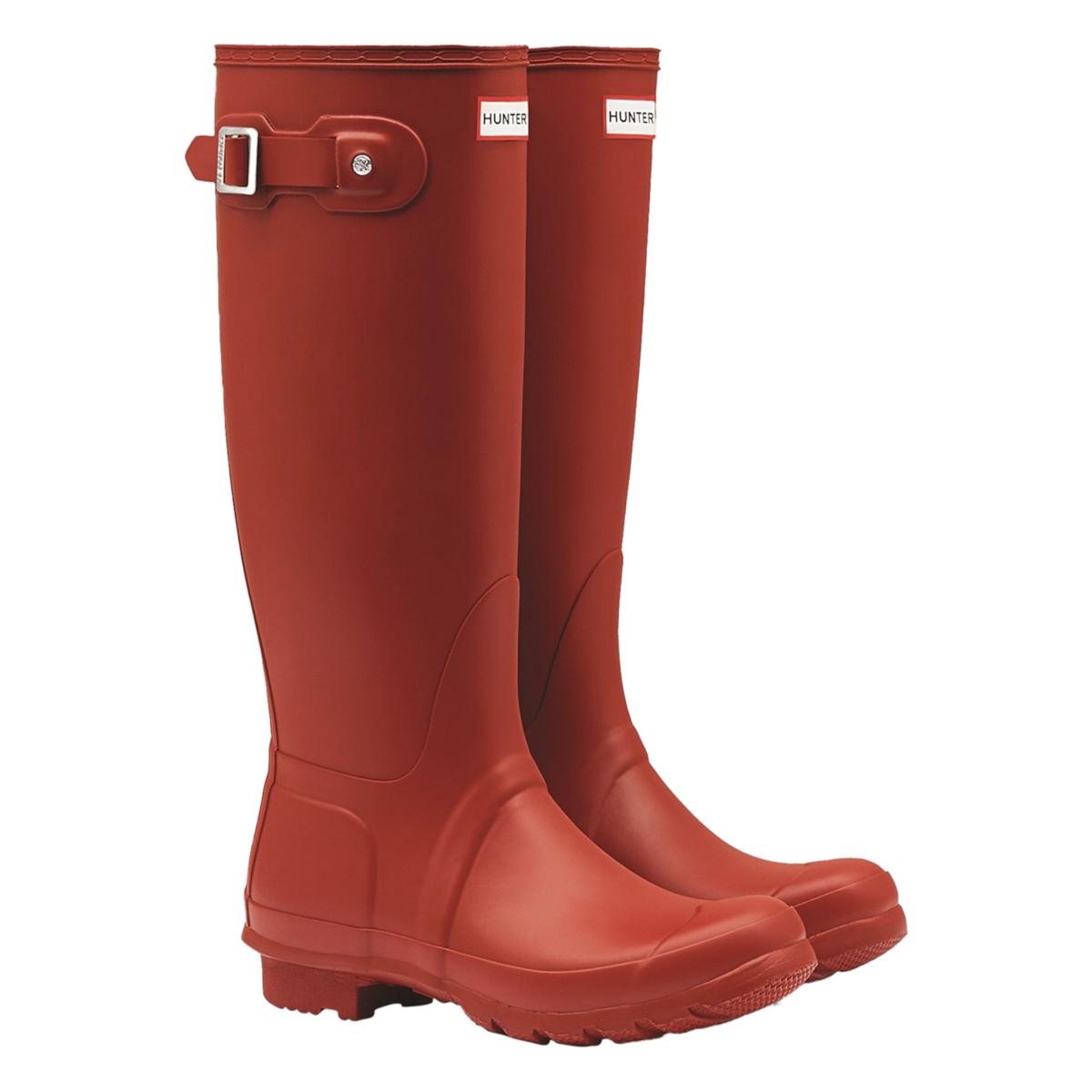 Hunter Original Tall Wellington Boots Military Red Waterproof, Textile lining - Imagen 8 de 31