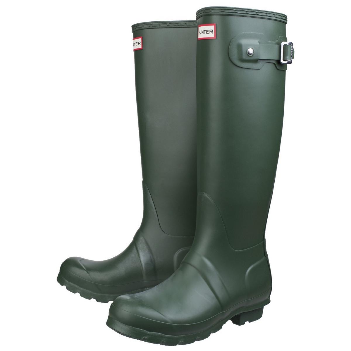 Hunter Original Tall Wellington Boots Green Waterproof, Textile lining - Picture 11 of 36
