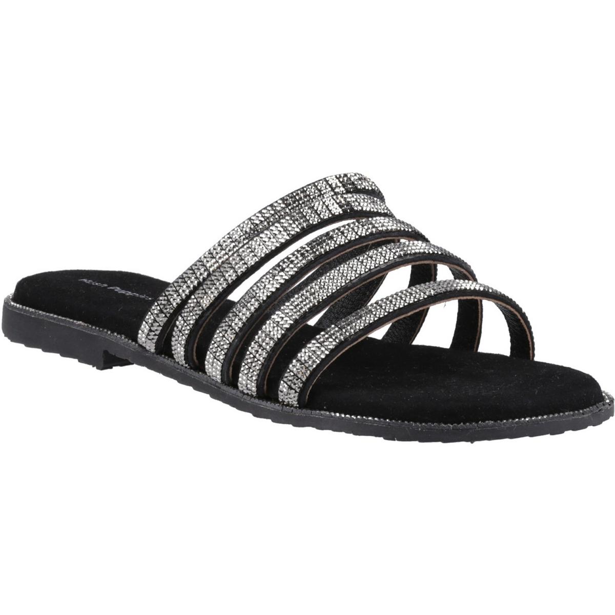 Hush Puppies Paris Slide Sandal Black/Silver