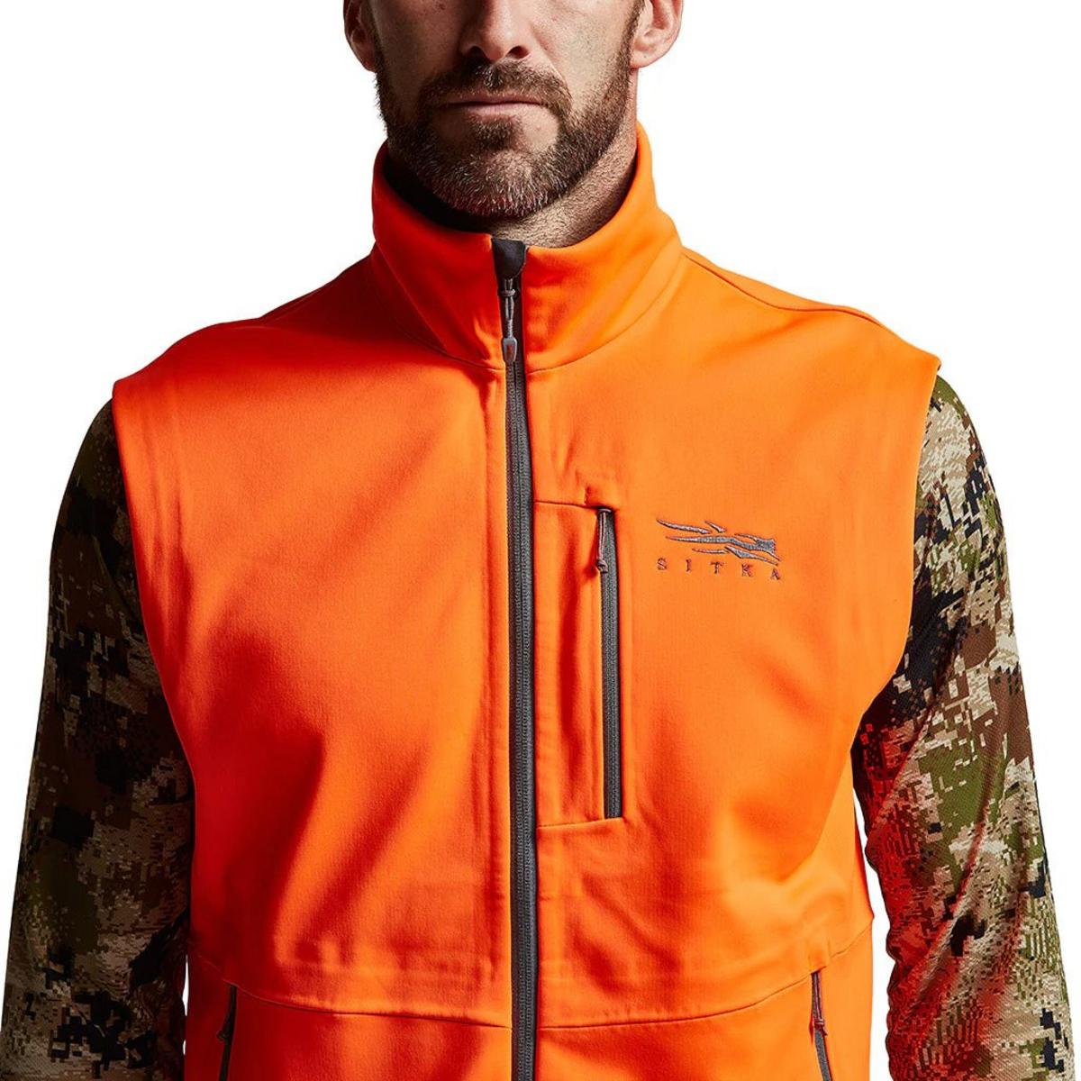 Sitka Nuevo Chaleco Jetstream NARANJA BRILLANTE Tejido Poliéster Reciclado con un micro g - Imagen 8 de 17