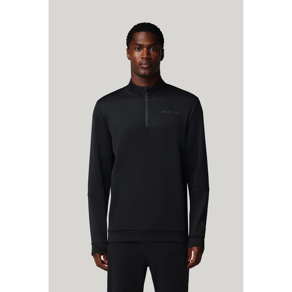 Castore FLEX 1/4 ZIP SWEATSHIRT CASTORE BLACK/CASTORE GUNMETAL