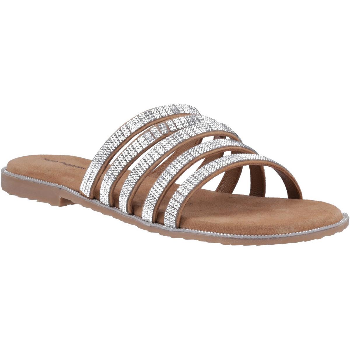 Hush Puppies Paris Slide Sandal Tan/Silver
