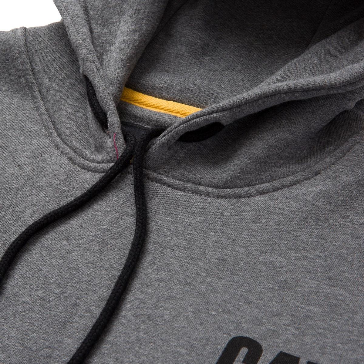 Caterpillar Trademark Banner Hooded Sweatshirt Dark Grey Logo Graphic on weare - Picture 7 of 25