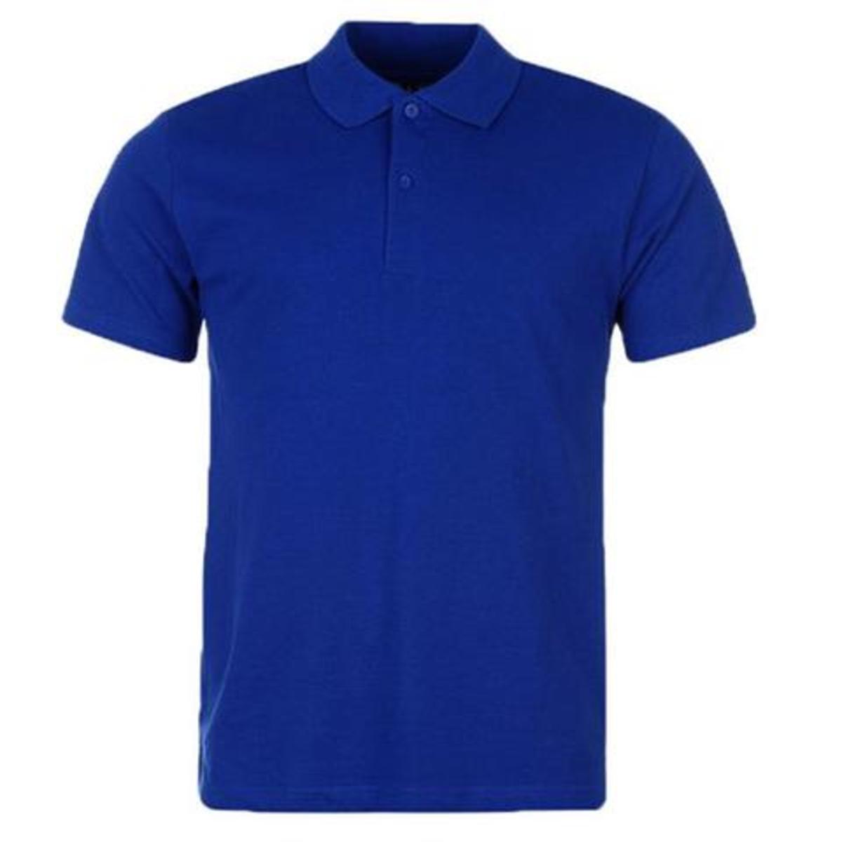 polo azul electrico hombre