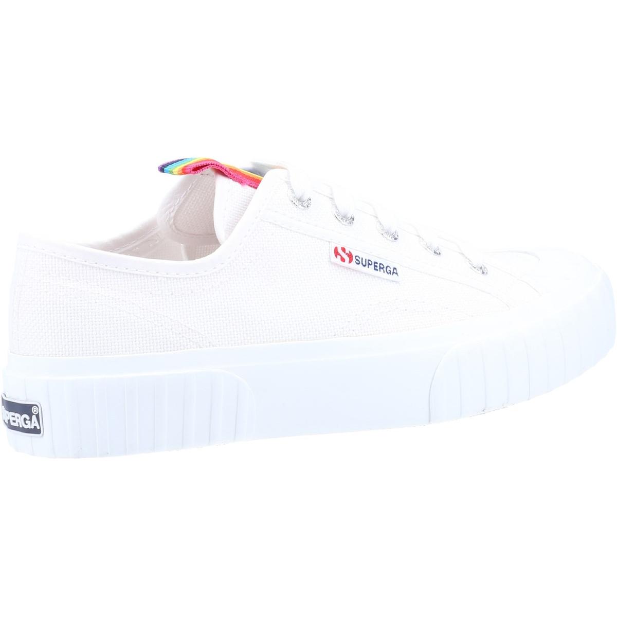 Superga 2630 Stripe Rainbow White/Rainbow  Vulcanized natural rubber sole, Brea - Picture 5 of 19