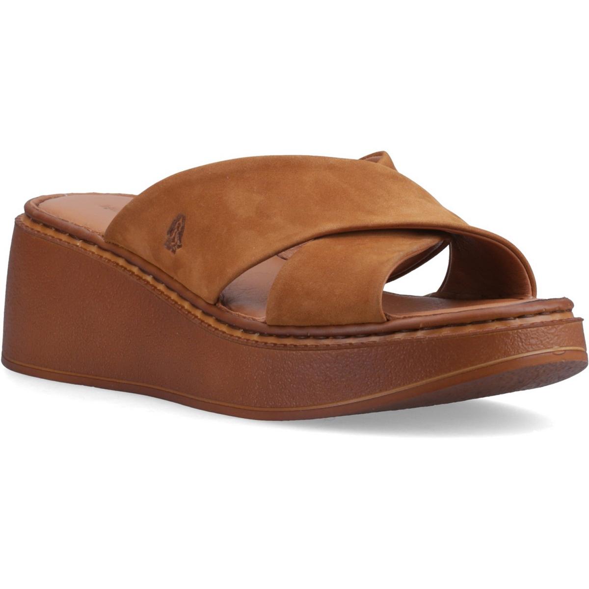 Hush Puppies Bobbi Wedge Sandal Tan Nubuck