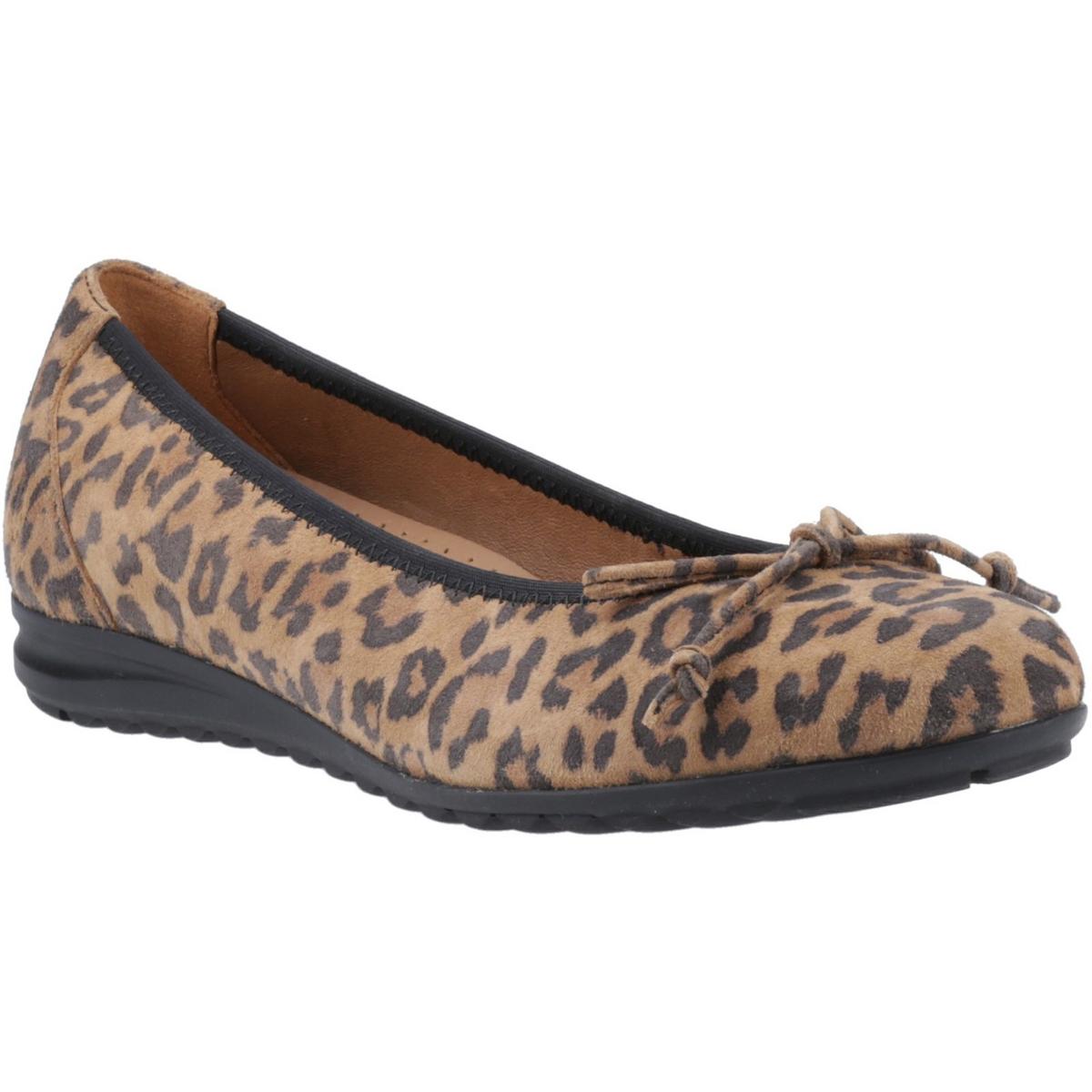 Hush Puppies Lucille Bow Ballerina Leopard