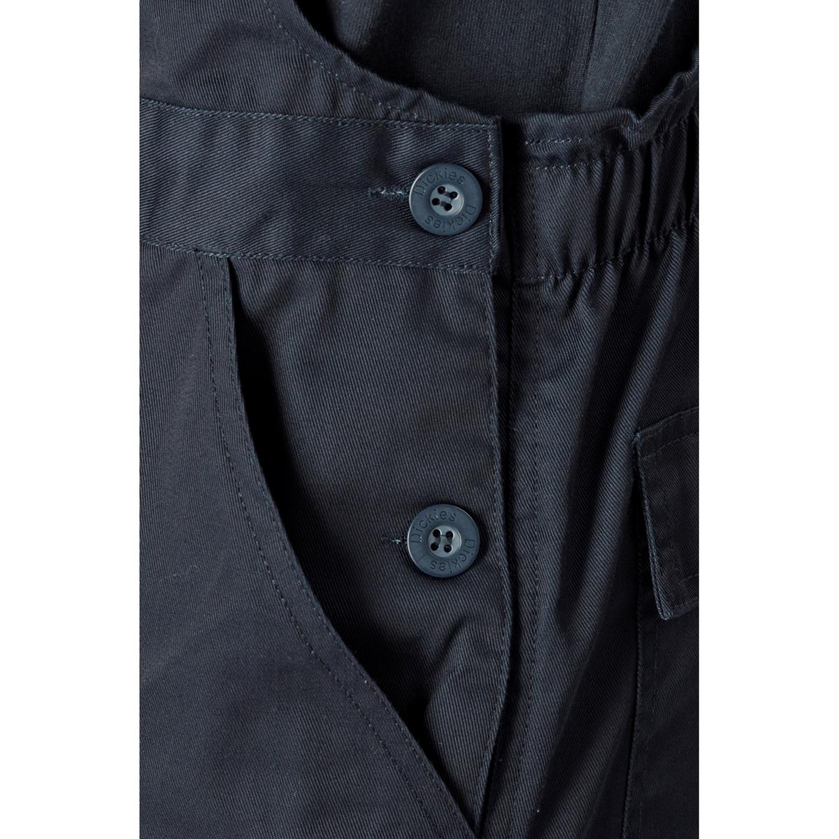 Dickies Everyday Bib and Brace Dark Navy  Phone pocket ruler for small items, E