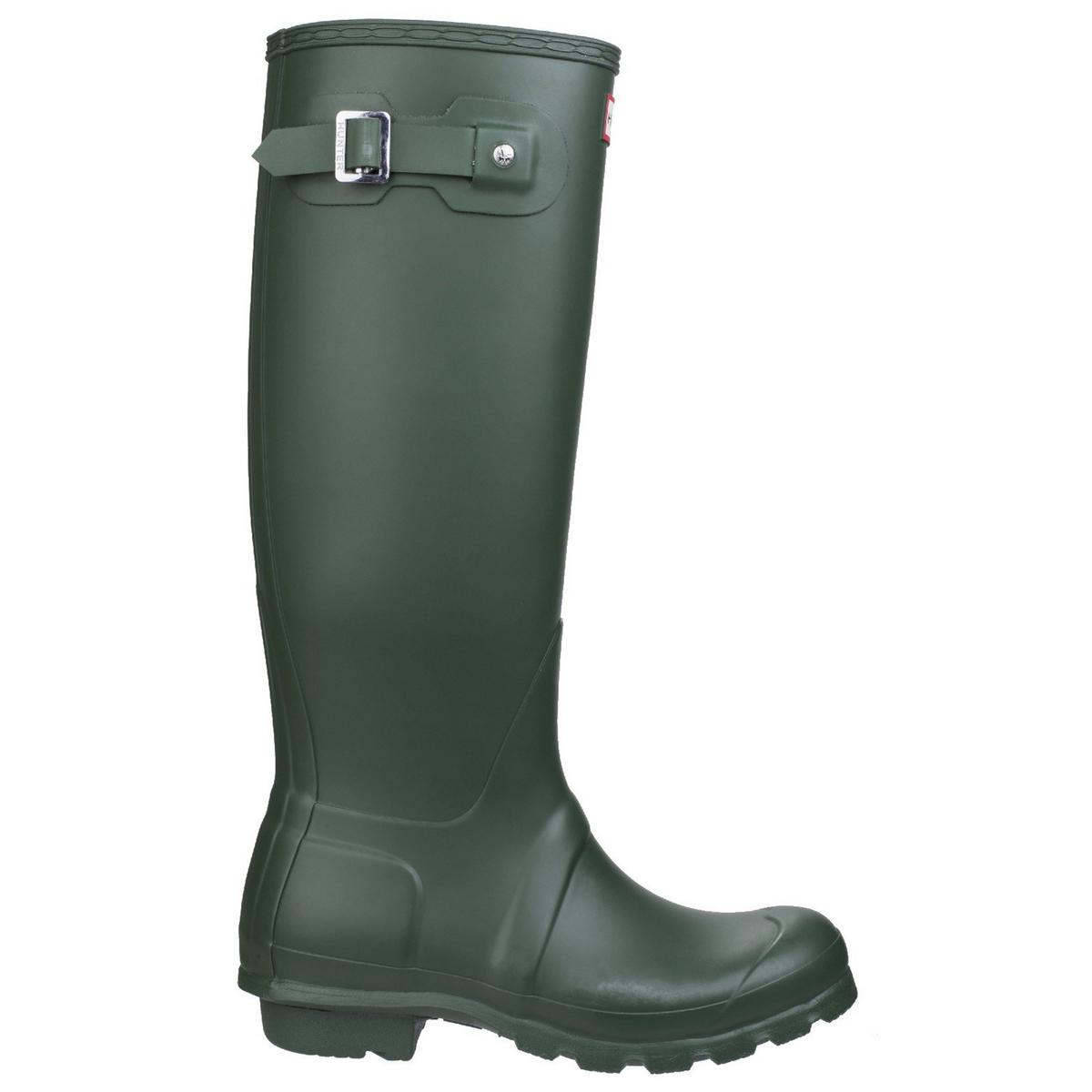 Hunter Original Tall Wellington Boots Green Waterproof, Textile lining - Picture 8 of 36