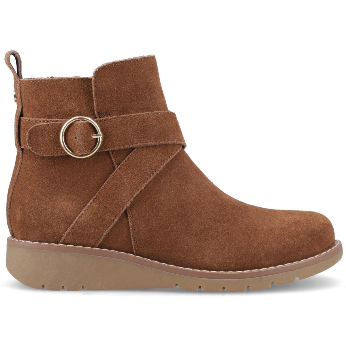 Hush Puppies Lyra Buckle Boot Dark Tan