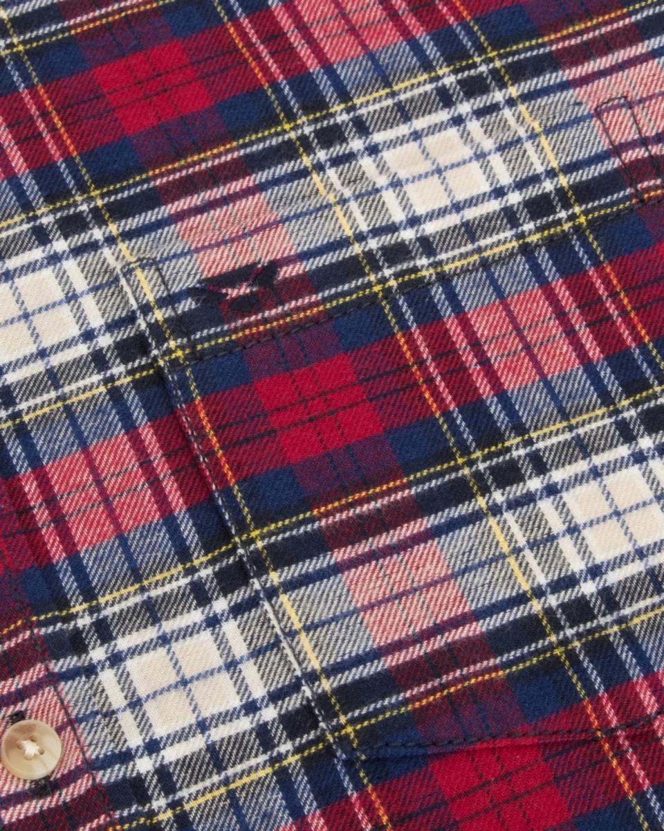 Hoggs of Fife Pitscottie Flannel Shirt - Red Tartan Check | eBay