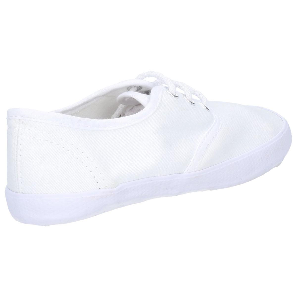 Mirak Kids Lace Up Canvas Plimsolls White