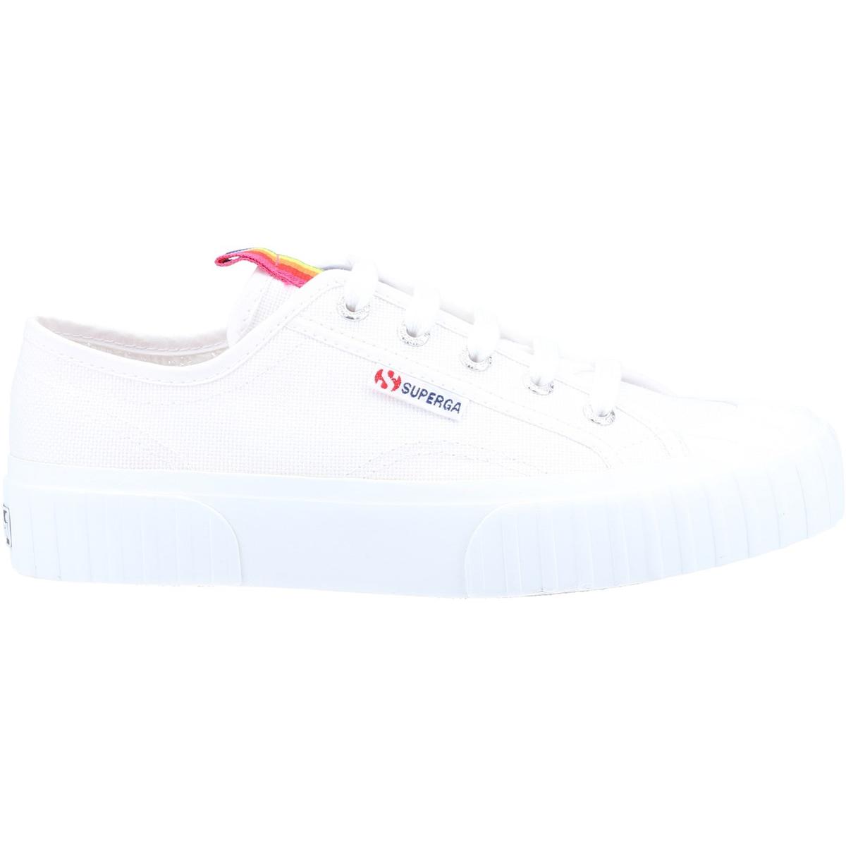 Superga 2630 Stripe Rainbow White/Rainbow  Vulcanized natural rubber sole, Brea - Picture 6 of 19