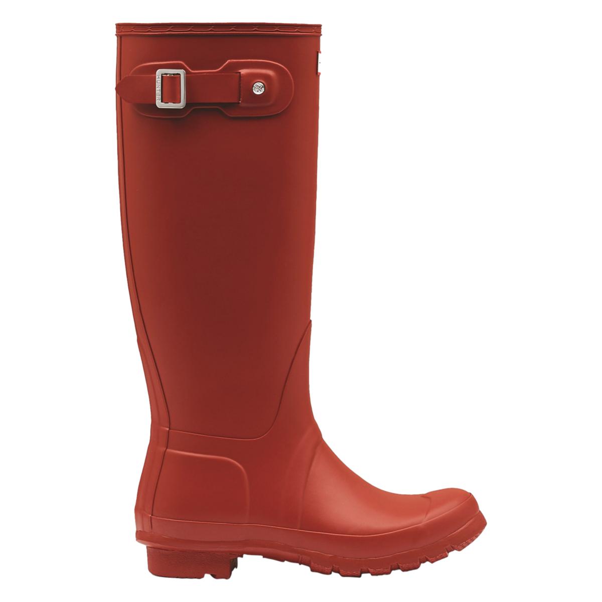 Hunter Original Tall Wellington Boots Military Red Waterproof, Textile lining - Imagen 7 de 31